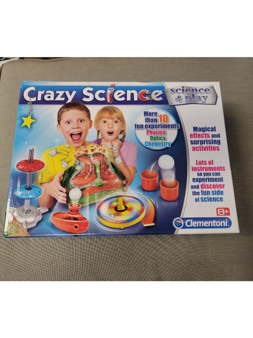 Crazy Science Science & Play Kit By Clementoni - Fun Experiments For Kids Ages 8